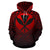 Kanaka Maoli All Over Hoodie Lift up Red - Polynesian Pride
