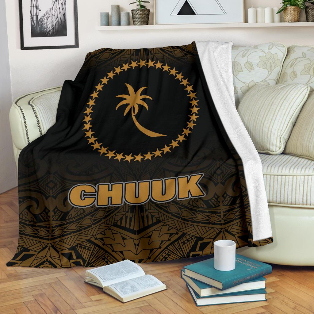 Chuuk Premium Blanket - Gold Fog Style White - Polynesian Pride