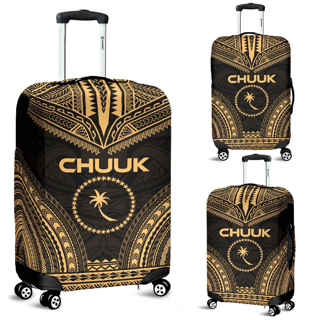 Chuuk Polynesian Chief Luggage Cover - Gold Version Gold - Polynesian Pride
