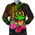 Vanuatu Polynesian Personalised Men's Bomber Jacket - Hibiscus and Banana Leaves Reggae - Polynesian Pride