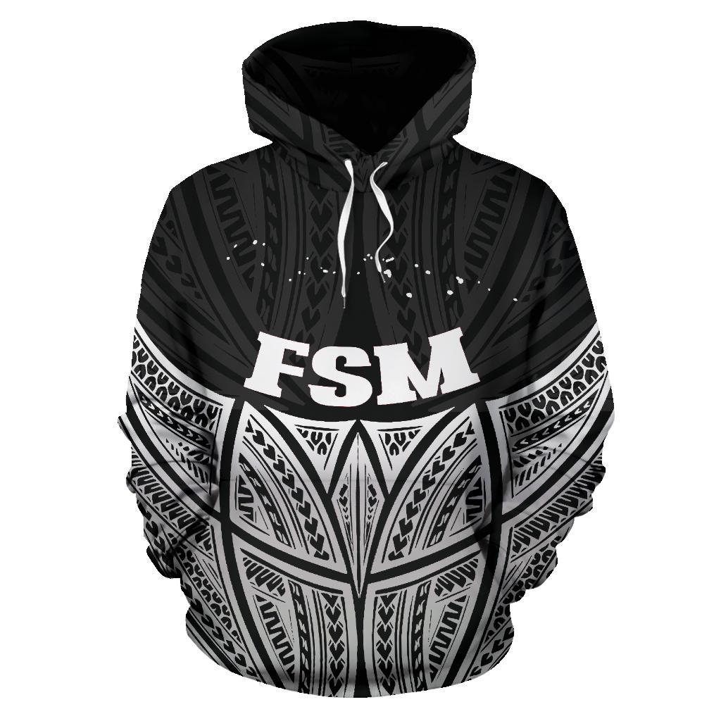 Federated States of Micronesia Polynesian Hoodie Black Pride Map nd Seal - Polynesian Pride