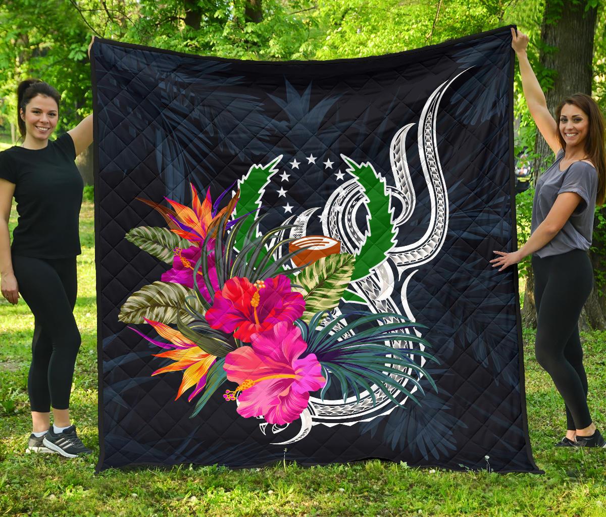 Pohnpei Micronesia Premium Quilt - Tropical Flower - Polynesian Pride