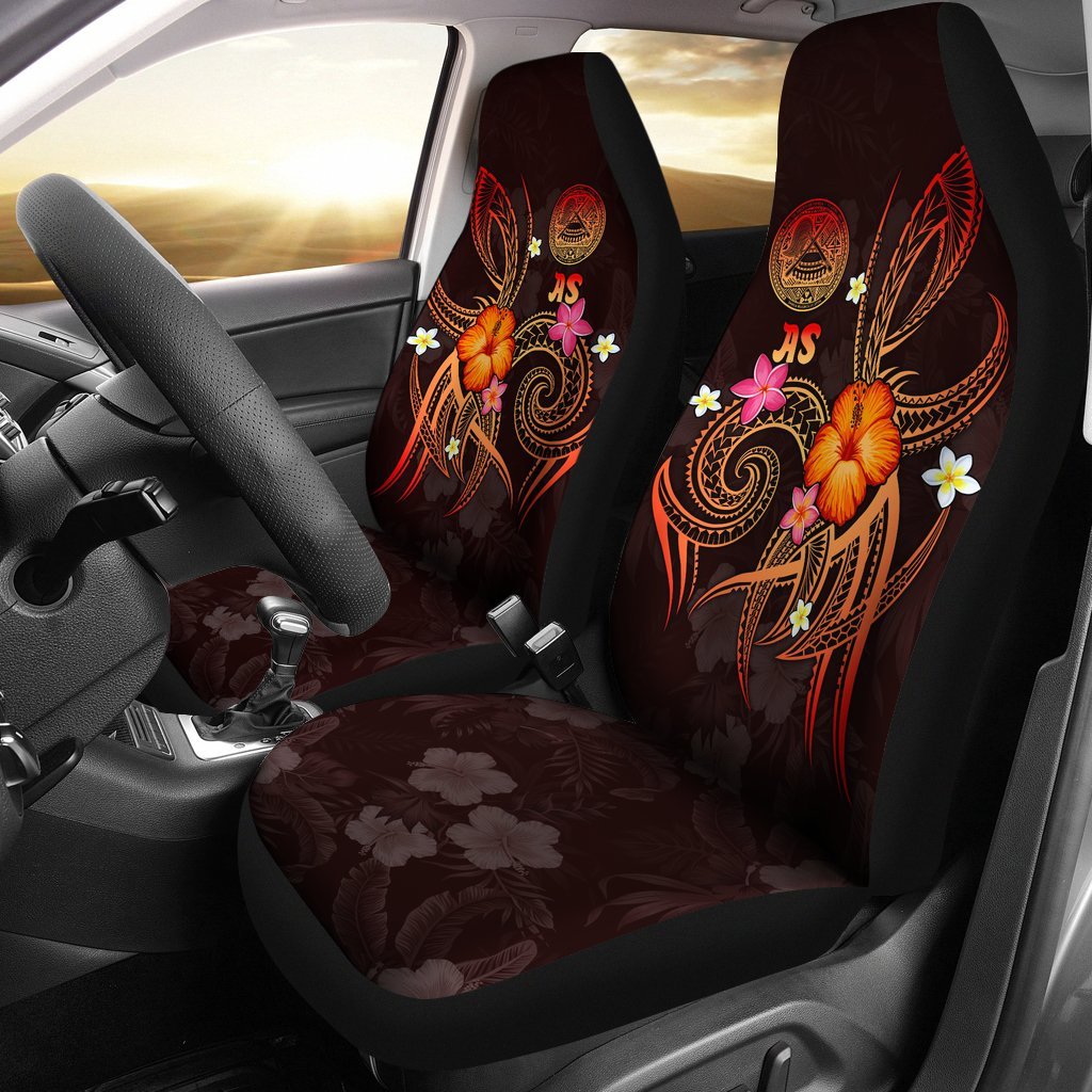 American Samoa Polynesian Car Seat Covers - Legend of American Samoa (Red) Universal Fit Red - Polynesian Pride