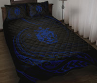 Solomon Quilt Bed Set - Blue - Frida Style - Polynesian Pride