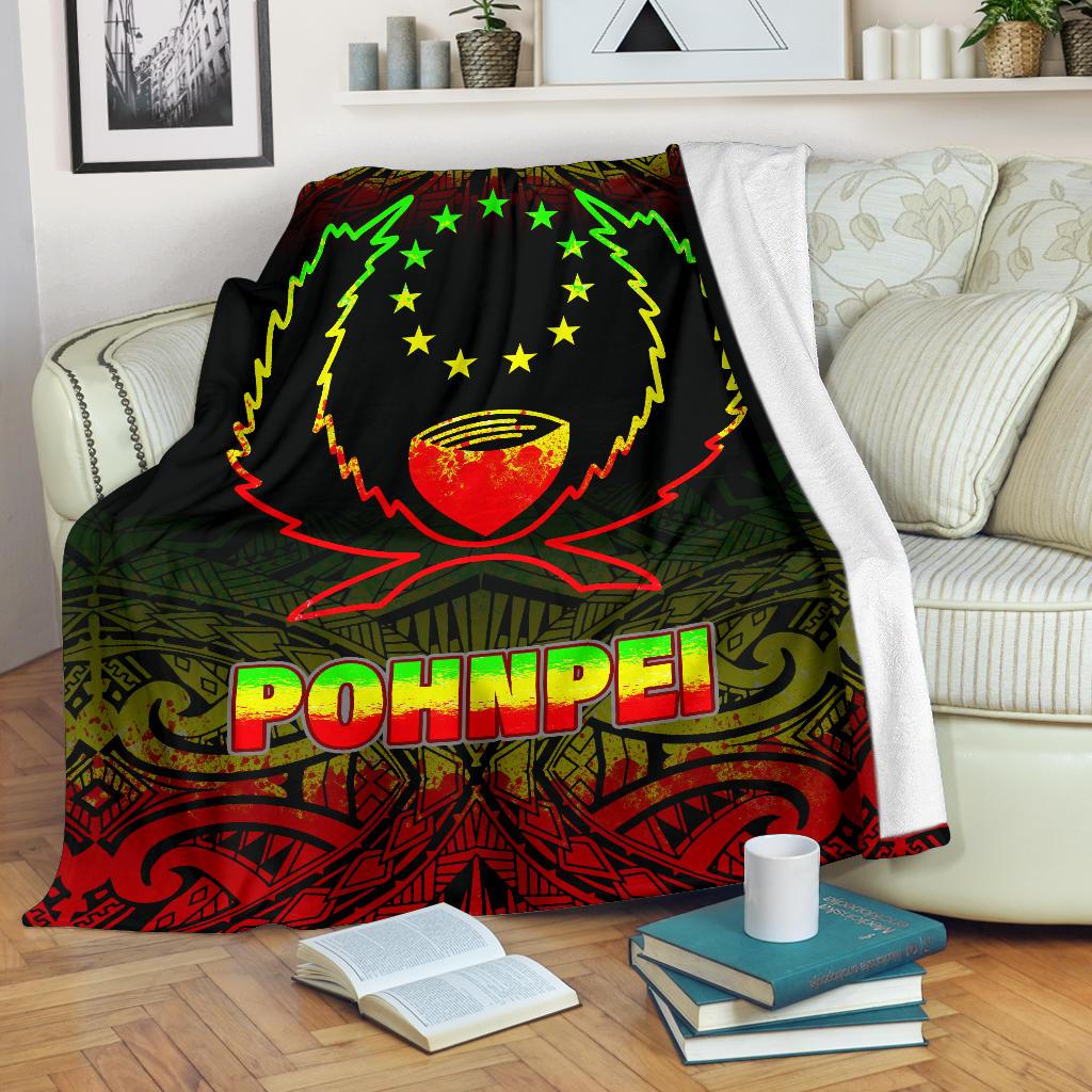 Pohnpei Premium Blanket - Reggae Fog Style White - Polynesian Pride