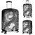 Custom Personalised Samoa Luggage Covers- Humpback Whale with Tropical Flowers (White) - Polynesian Pride