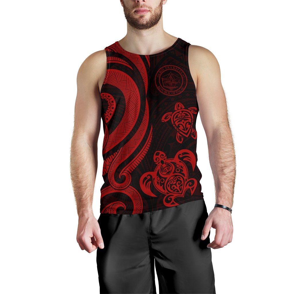 Palau Men's Tank Top - Red Tentacle Turtle - Polynesian Pride