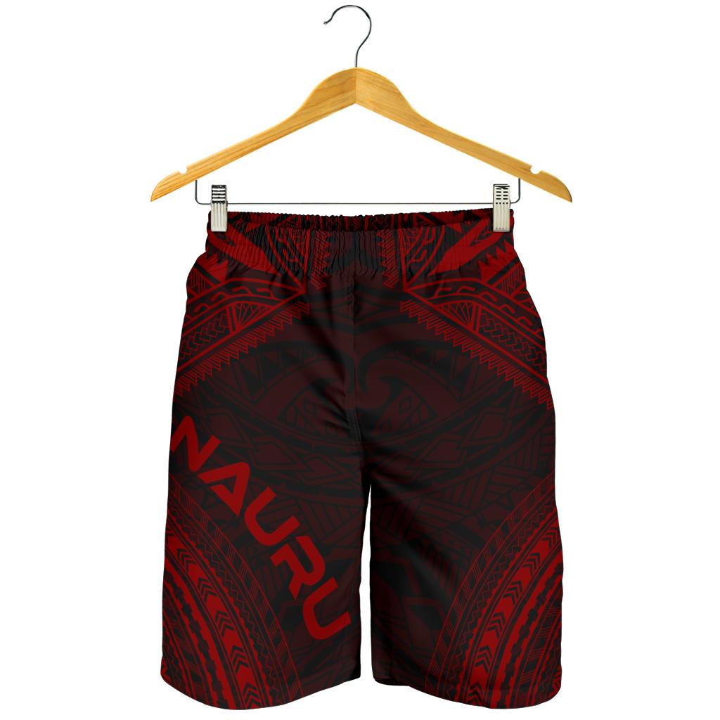 Nauru Men's Shorts - Polynesian Chief Red Version - Polynesian Pride