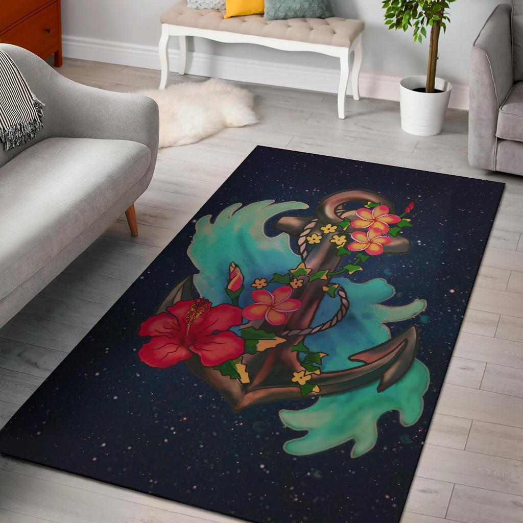 Anchor Galaxy Area Rug AH Black - Polynesian Pride