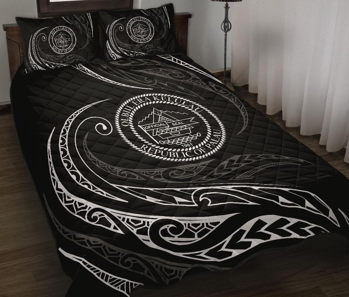 Palau Quilt Bed Set - White - Frida Style - Polynesian Pride