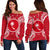 Chuuk Polynesian Shoulder Sweater Map Red White Red - Polynesian Pride