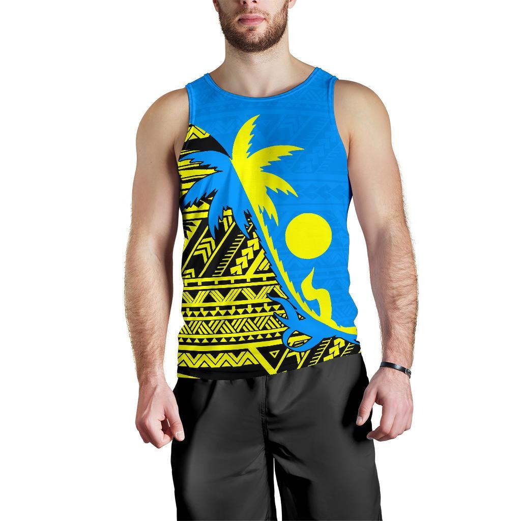 Palau Coconut Tree Men Tank Top K4 - Polynesian Pride
