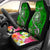 Guam Custom Personalised Car Seat Covers - Turtle Plumeria (Green) Universal Fit Green - Polynesian Pride