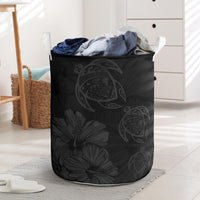 Hibiscus Turtles Hawaii Laundry Basket Grey AH Laundry Basket - 4 One Size Gray - Polynesian Pride