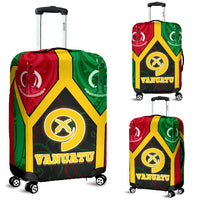 Vanuatu Polynesian Luggage Covers - Vanuatu Flag and Coat Of Arms - Polynesian Pride