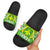 Hawaii Polynesian Slide Sandals - Hawaiian Pattern With Seal Black Black - Polynesian Pride