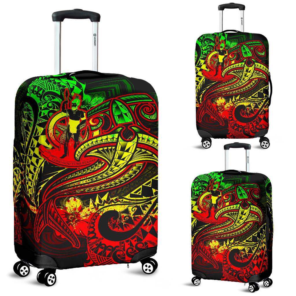 Vanuatu Polynesian Luggage Covers - Reggae Shark Polynesian Tattoo - Polynesian Pride