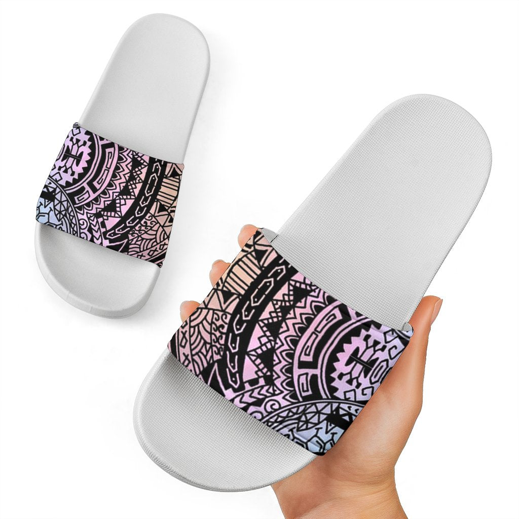 Polynesian Slide Sandals 10 White - Polynesian Pride