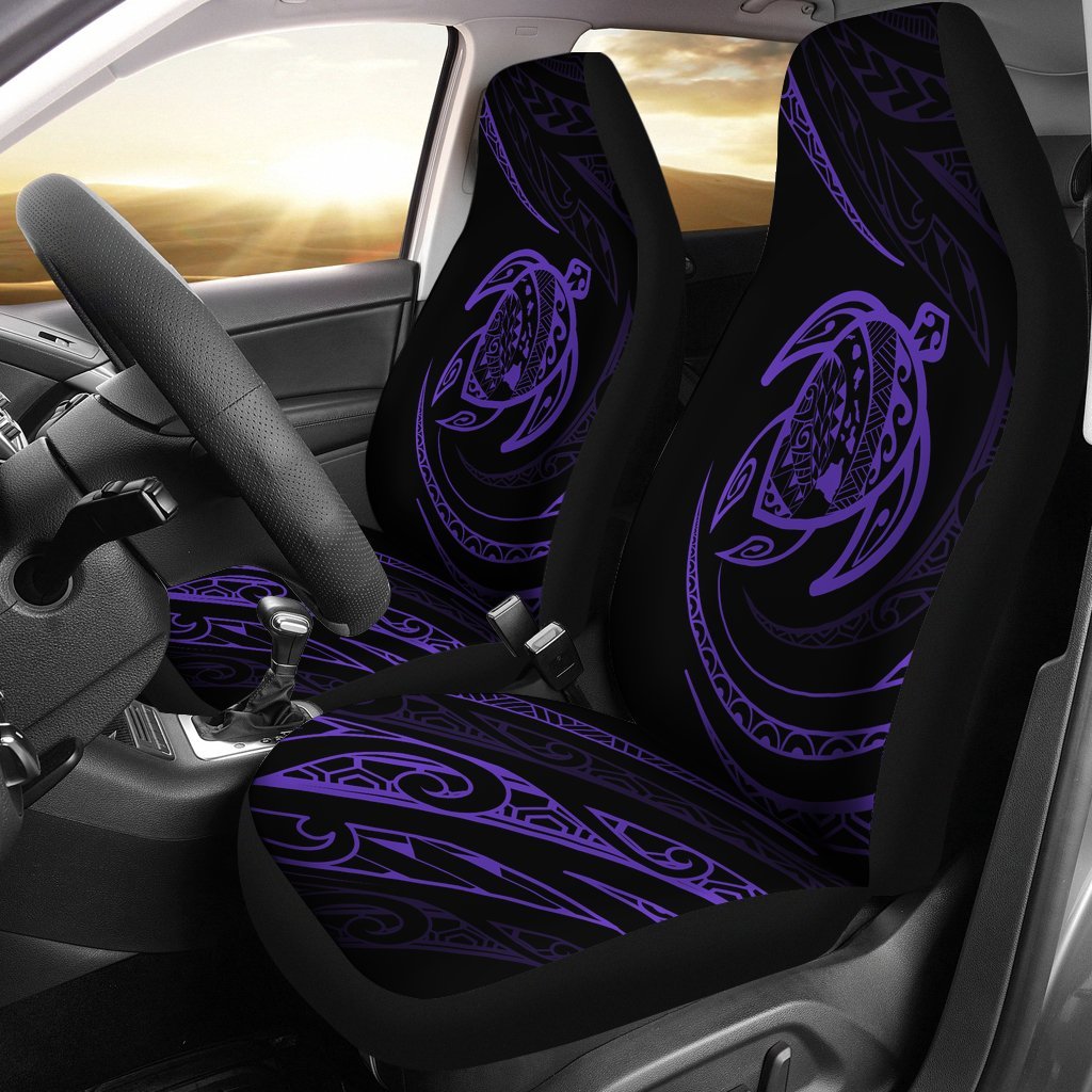 Hawaii Turtle Car Seat Covers - Purple - Frida Style - Polynesian Pride