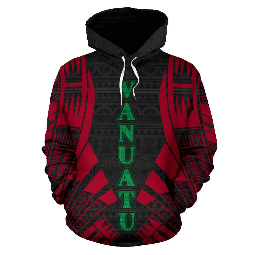 Vanuatu Polynesian Hoodie Red Tattoo - Polynesian Pride