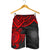 Marshall Islands Polynesian Shorts (Men) - Red Turtle Red - Polynesian Pride