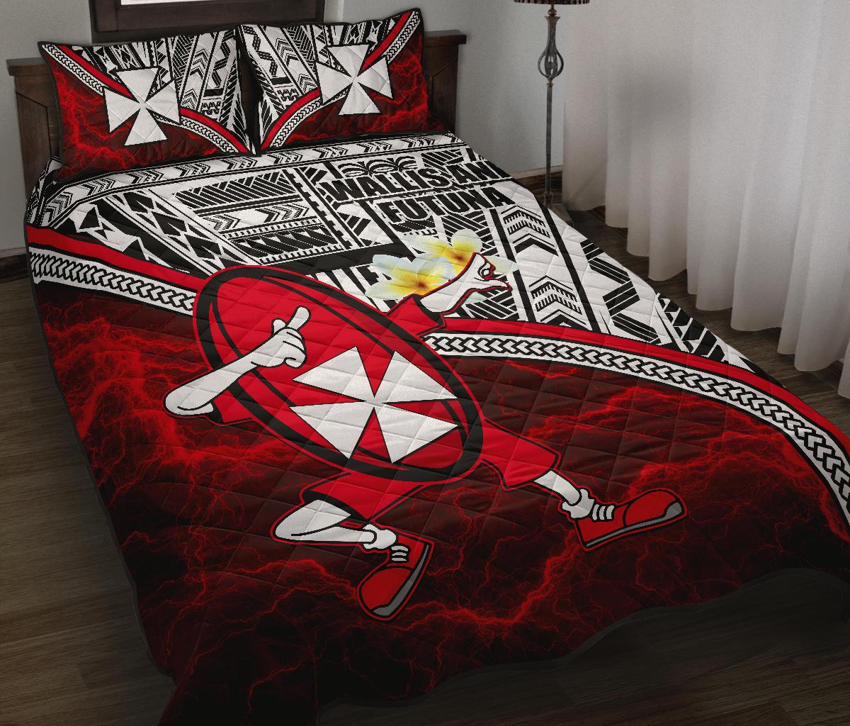 Dab Trend Style Rugby Quilt Bed Set Wallis And Futuna