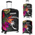 Chuuk Luggage Covers - Polynesian Hibiscus Pattern Black - Polynesian Pride