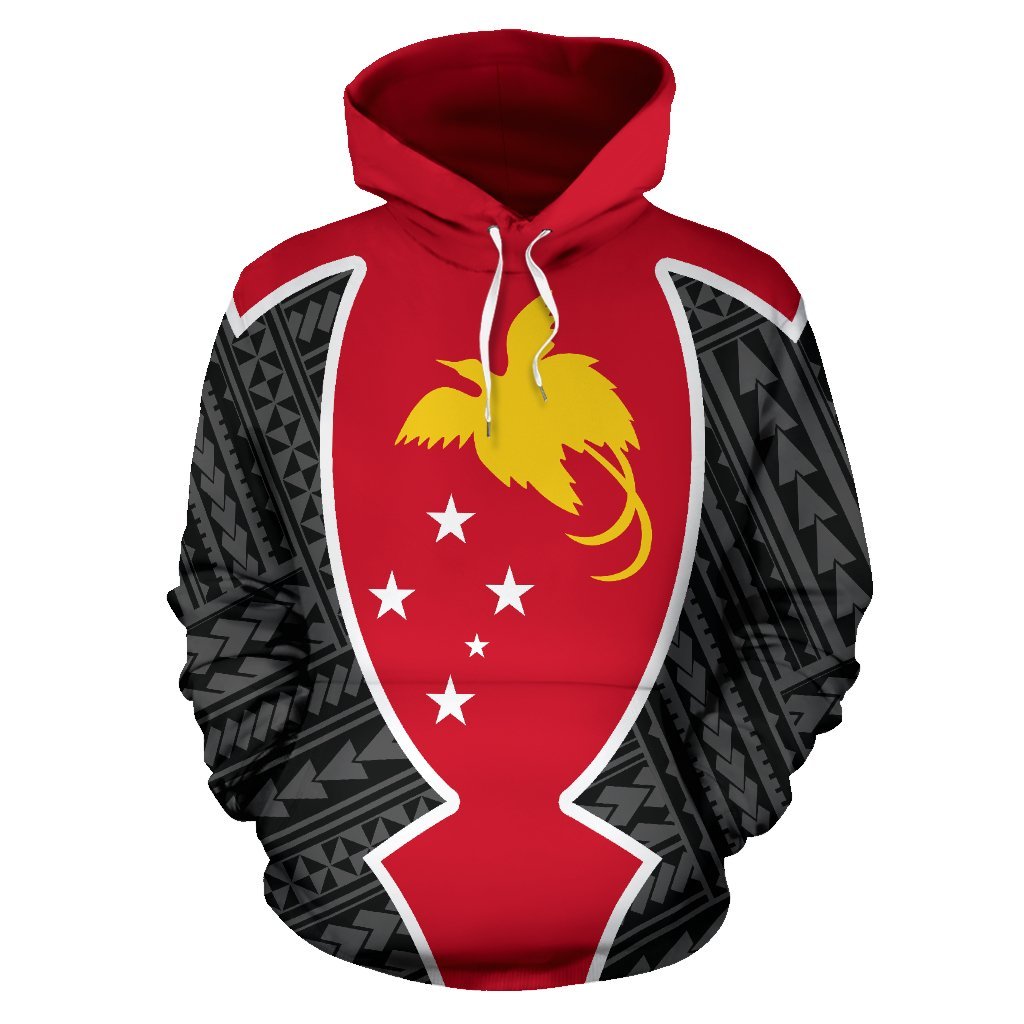 Papua New Guinea Hoodie Papua New Guinea Flag Coat of Arms Sport Style - Polynesian Pride