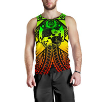 Tonga Polynesian Men's Tank Top - Tonga Reggae Seal with Polynesian tattoo - Polynesian Pride