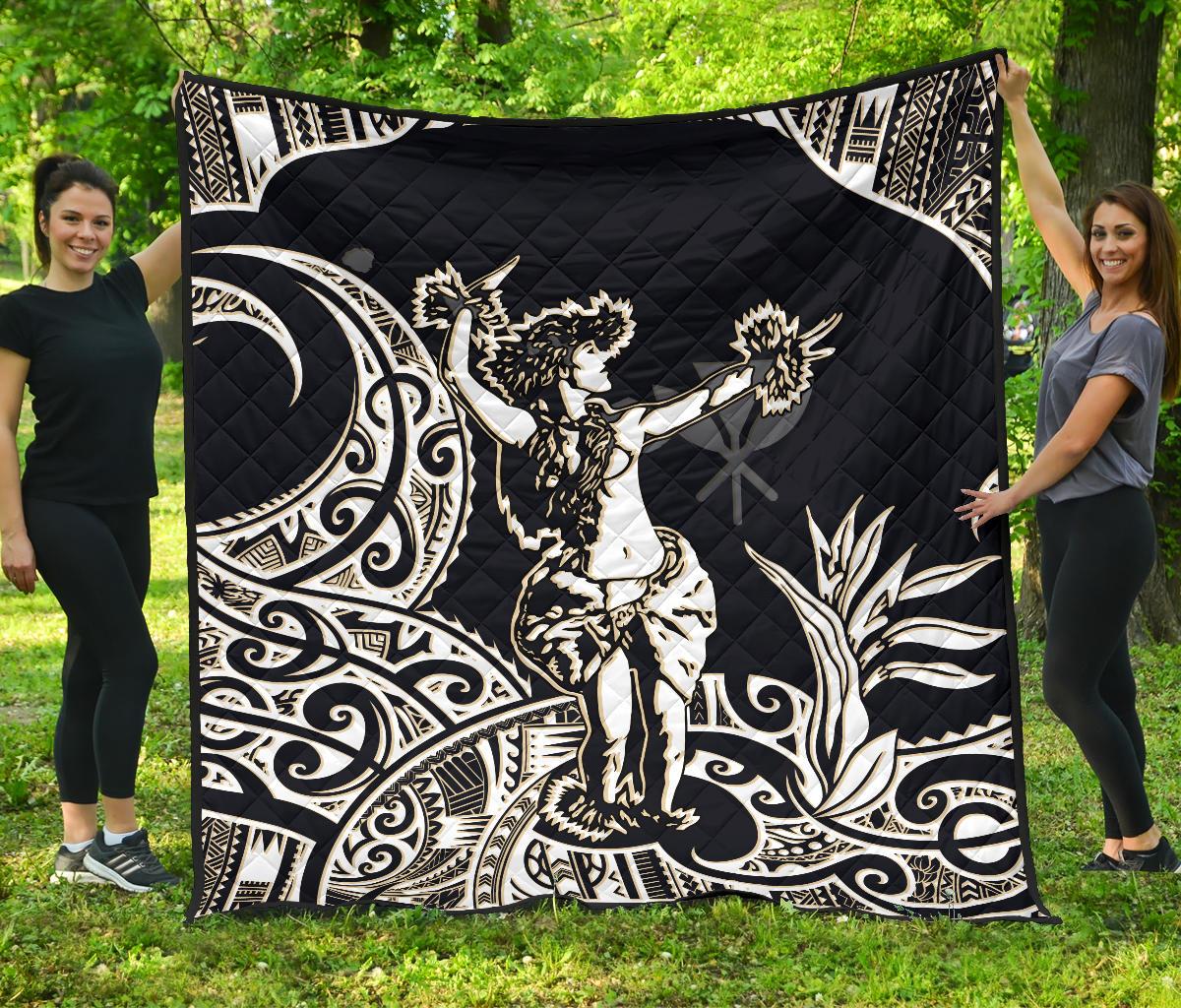 Polynesian Hawaii Premium Quilt - Hula Girl White - Polynesian Pride