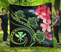 Hawaii Turtle Polynesian Tropical Premium Quilt - Cora Style Yellow Yellow - Polynesian Pride
