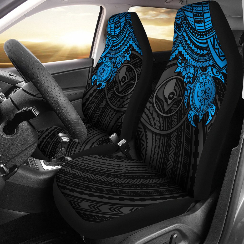 Yap Polynesian Car Seat Covers - Blue Turtle Universal Fit Blue - Polynesian Pride