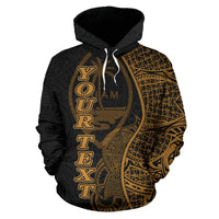 Guam Polynesian Custom Hoodie Coconut Gold - Polynesian Pride