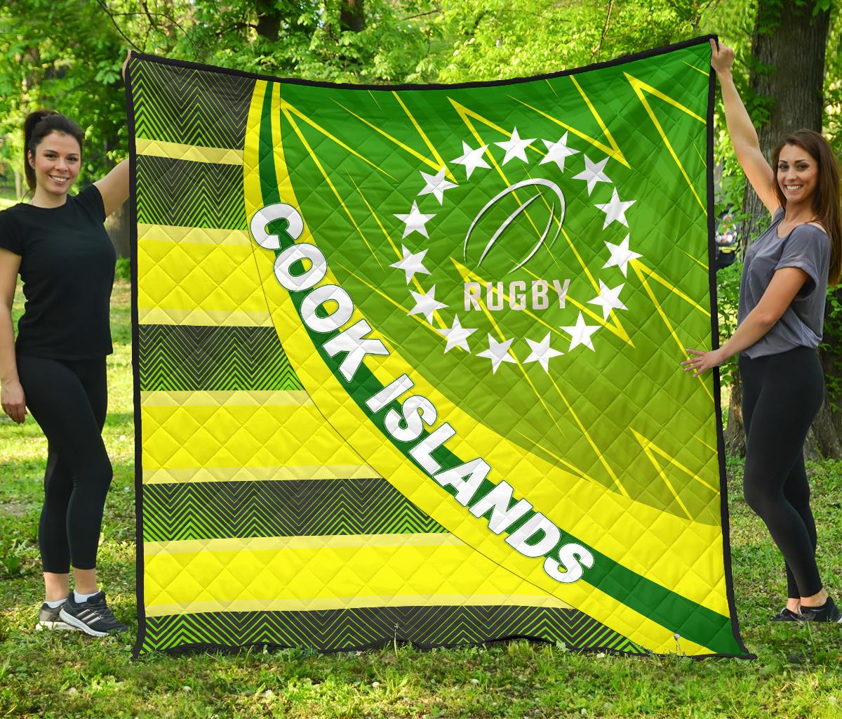 Cook Islands Premium Quilt Victorian Vibes Green - Polynesian Pride