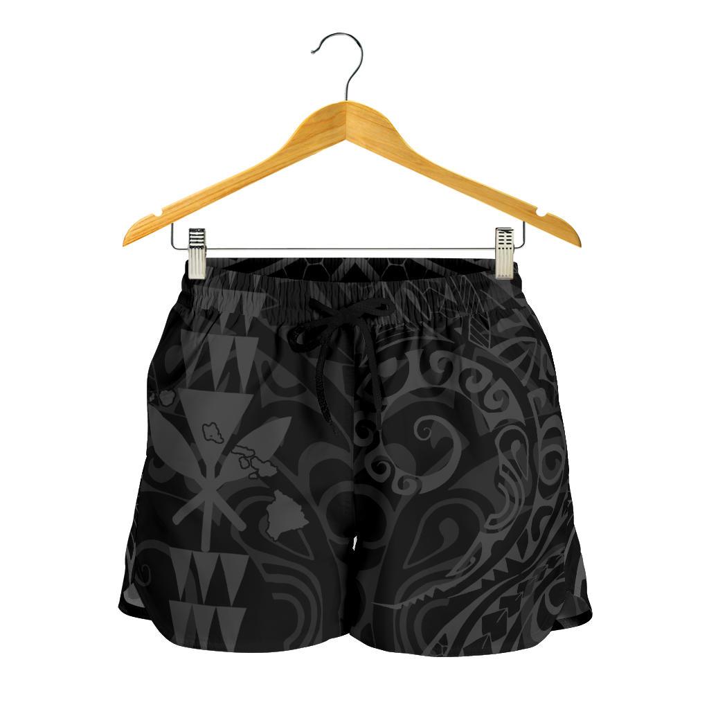 Kanaka Hawaii Map Grey Polynesian Women's Short - Polynesian Pride