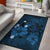Hawaii Turtle Map Hibiscus Plumeria - Pastel Blue Blue - Polynesian Pride