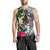 Vanuatu Men's Tank Top White - Turtle Plumeria Banana Leaf - Polynesian Pride