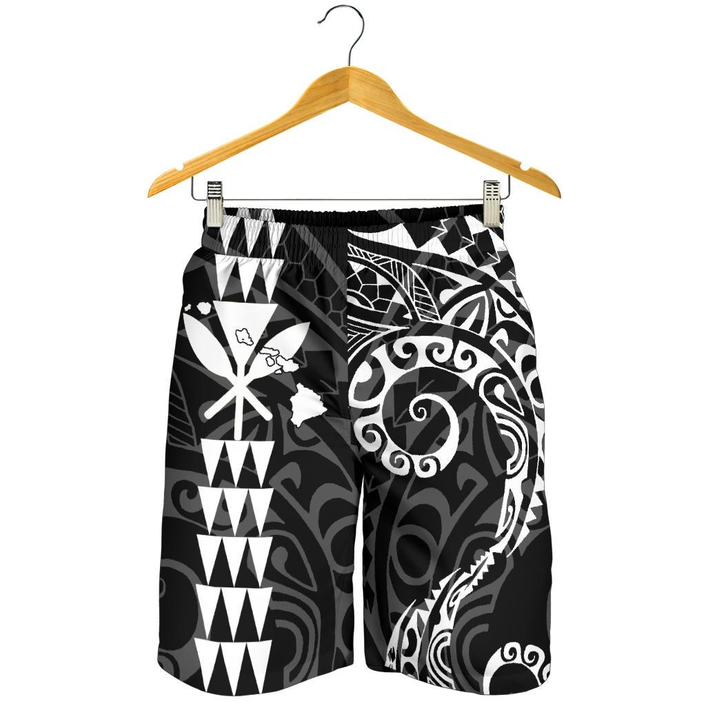 Kanaka Hawaii Map White Polynesian Men's Short - Polynesian Pride