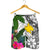 Papua New Guinea Men's Short White - Turtle Plumeria Banana Leaf - Polynesian Pride