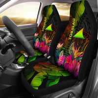 Tokelau Polynesian Car Seat Covers - Hibiscus and Banana Leaves Universal Fit Reggae - Polynesian Pride