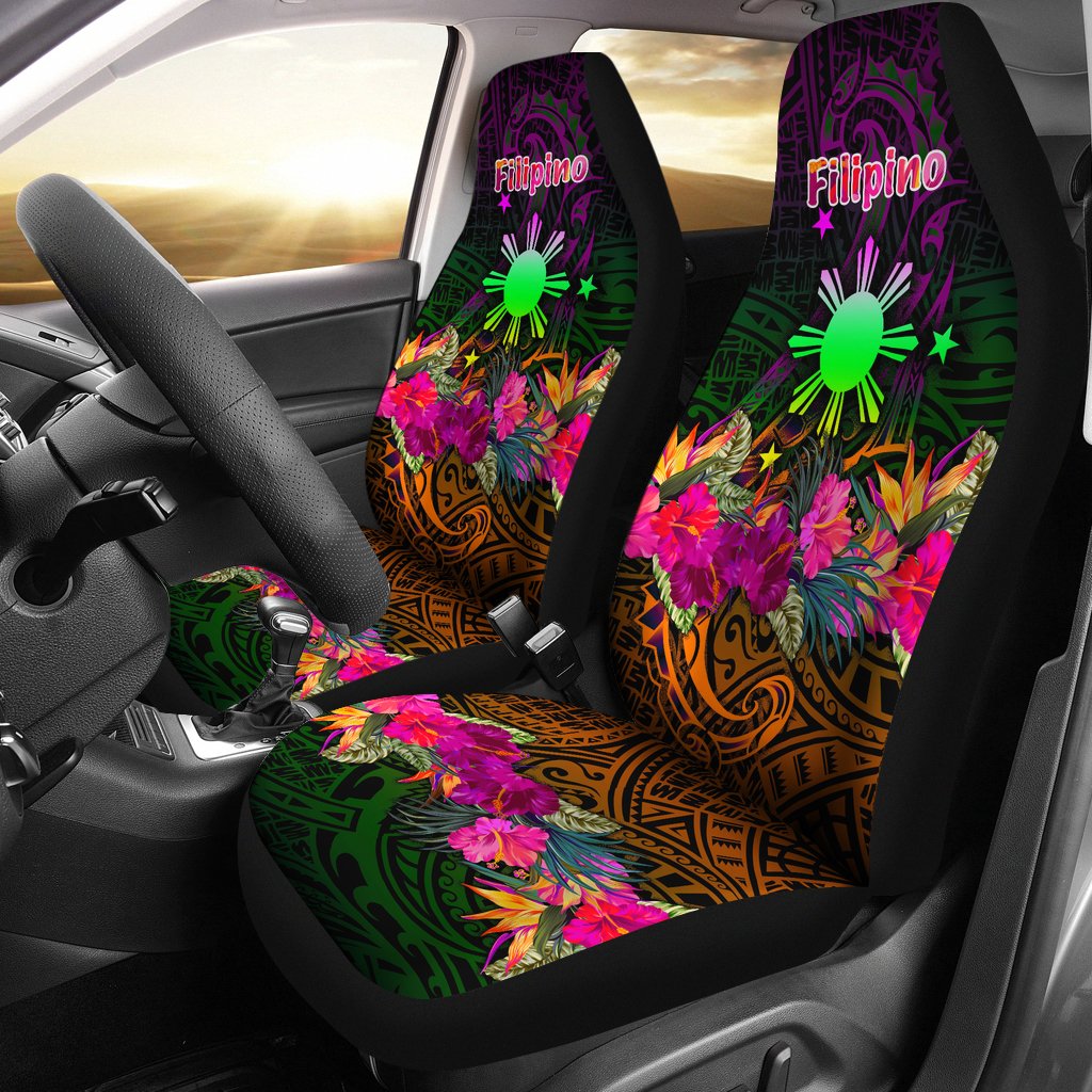 The Philippines Car Seat Covers - Summer Hibiscus Universal Fit Reggae - Polynesian Pride