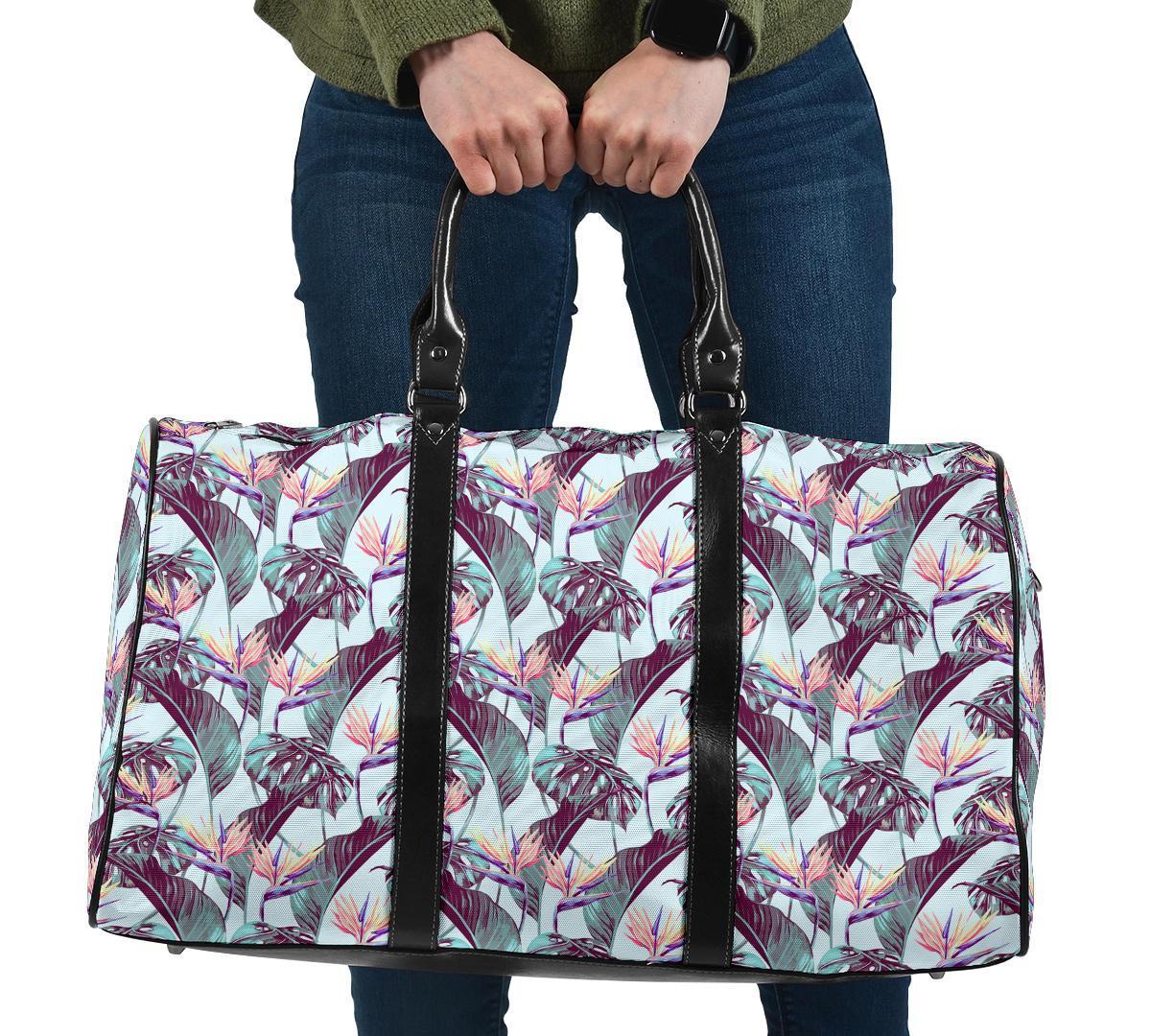 Tropical Monstera Leaf Hawaii Travel Bag Travel Bag One size Black - Polynesian Pride