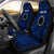Cook Island Personalised Car Seat Covers - Seal With Polynesian Tattoo Style ( Blue) Universal Fit Blue - Polynesian Pride
