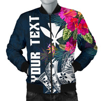 Polynesian Hawaii Custom Personalised Men's Bomber Jacket - Summer Vibes Blue - Polynesian Pride