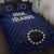 Cook Island Quilt Bed Set - Seal With Polynesian Tattoo Style ( Blue) Blue - Polynesian Pride