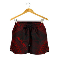 Vanuatu Women's Shorts - Polynesian Chief Red Version Women Red - Polynesian Pride