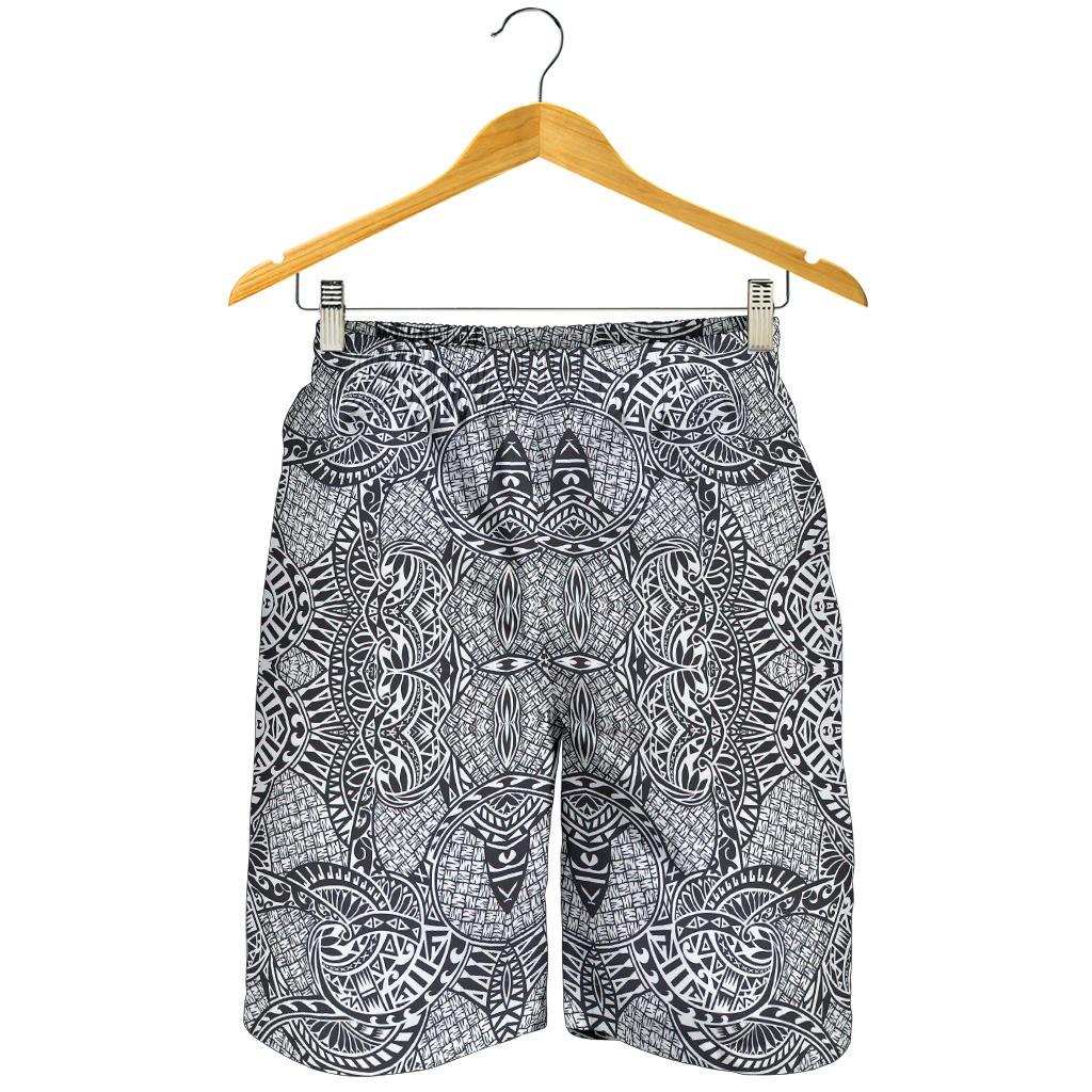 Polynesian Men's Shorts Black And White - Polynesian Pride
