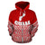 Guam Polynesian Zip up Hoodie Red Pride Map and Seal - Polynesian Pride