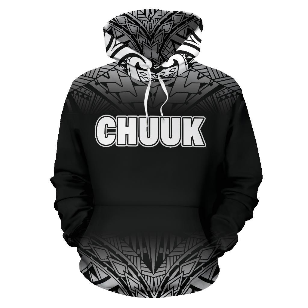 Chuuk All Over Hoodie Black Fog Style - Polynesian Pride