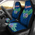Guam car seat covers - Guam Hibiscus Palm Leaves Pattern - NN9 Universal Fit Blue - Polynesian Pride